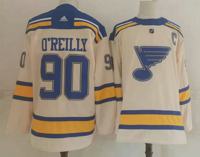 Blues 90 Ryan O'Reilly Cream 2022 Winter Classic Adidas Jersey Blues 90 Ryan O'Reilly Cream 2022 Winter Classic Adidas Jersey