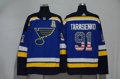 Blues 91 Vladimir Tarasenko Blue USA Flag Adidas Jersey Blues 91 Vladimir Tarasenko Blue USA Flag Adidas Jersey