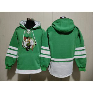 Boston Celtics Blank Green Lace-Up Pullover Hoodie Boston Celtics Blank Green Lace-Up Pullover Hoodie