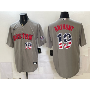 Boston Red Sox 19 Anthony Grey USA 250 Fourth of July Men Jersey