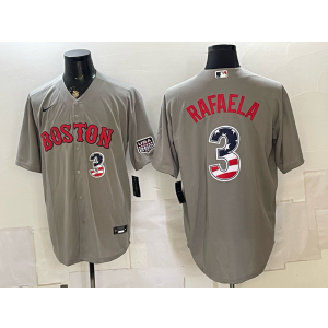Boston Red Sox 3 Rafaela Grey USA 250 Fourth of July Men Jersey