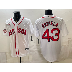 Boston Red Sox 43 Rafaela White Men Jersey