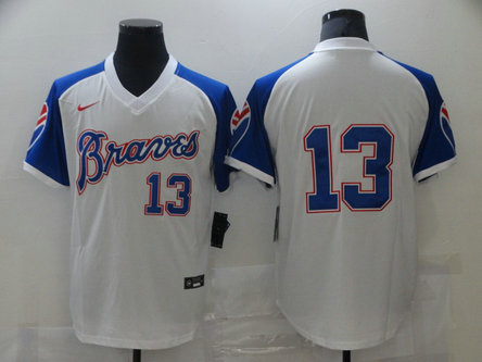 Braves 13 Ronald Acuna Jr. White Nike Turn Back The Clock Jersey