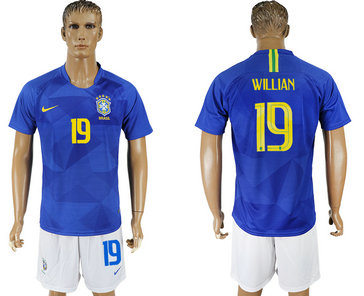Brazil 19 WILLIAN Away 2018 FIFA World Cup Soccer Jersey Brazil 19 WILLIAN Away 2018 FIFA World Cup Soccer Jersey