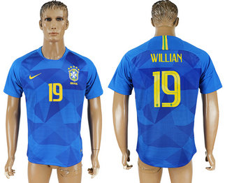 Brazil 19 WILLIAN Away 2018 FIFA World Cup Thailand Soccer Jersey Brazil 19 WILLIAN Away 2018 FIFA World Cup Thailand Soccer Jersey