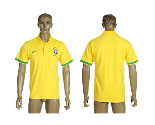 Brazil Yellow Soccer Polo Shirt Brazil Yellow Soccer Polo Shirt