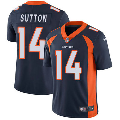 Broncos #14 Courtland Sutton Navy Blue Alternate Men's Stitched Football Vapor Untouchable Limited Jersey