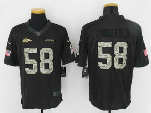 Broncos #58 Von Miller Anthracite Salute To Service Limited Jersey