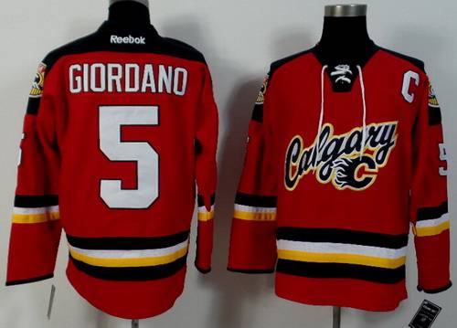 Calgary Flames #5 Mark Giordano 2014 Red Jersey Calgary Flames #5 Mark Giordano 2014 Red Jersey