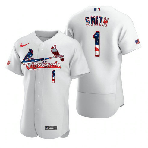 Cardinals 1 Ozzie Smith White USA Flag Fashion Nike Cool Base Jersey Cardinals 1 Ozzie Smith White USA Flag Fashion Nike Cool Base Jersey