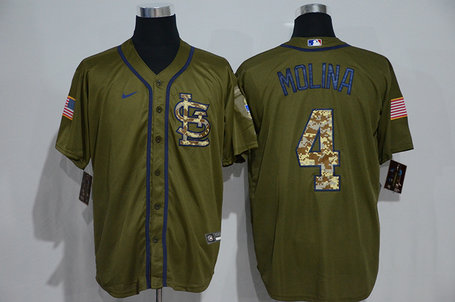 Cardinals 4 Yadier Molina Olive 2020 Nike Cool Base Jersey Cardinals 4 Yadier Molina Olive 2020 Nike Cool Base Jersey