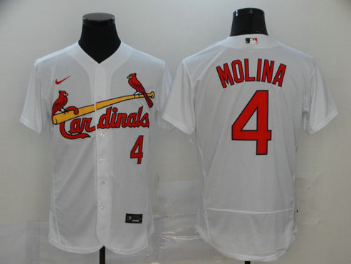 Cardinals 4 Yadier Molina White 2020 Nike Flexbase Jersey Cardinals 4 Yadier Molina White 2020 Nike Flexbase Jersey