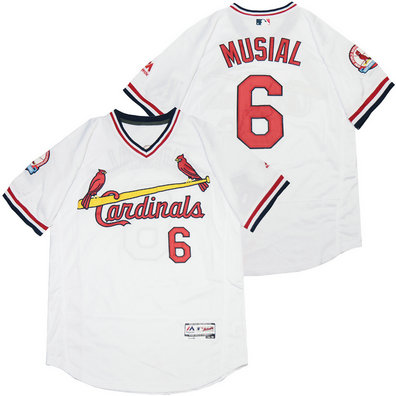 Cardinals 6 Stan Musial White Flexbase Jersey Cardinals 6 Stan Musial White Flexbase Jersey