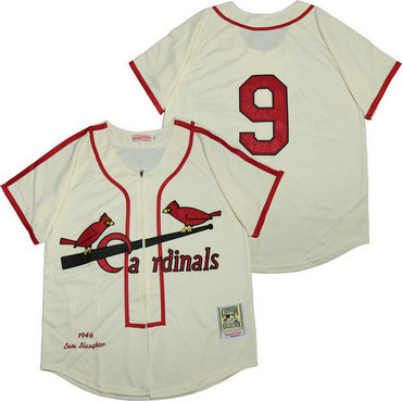 Cardinals 9 Enos Slaughter Cream 1946 Cooperstown Collection Jersey Cardinals 9 Enos Slaughter Cream 1946 Cooperstown Collection Jersey