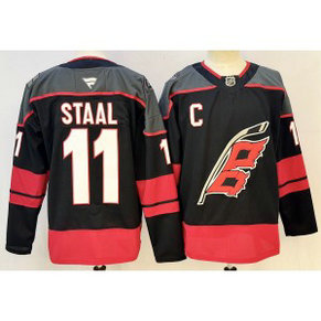 Carolina Hurricanes 11 Staal Black Men Jersey Carolina Hurricanes 11 Staal Black Men Jersey