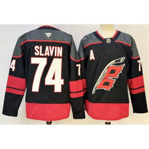 Carolina Hurricanes 74 Slavin Black Men Jersey Carolina Hurricanes 74 Slavin Black Men Jersey