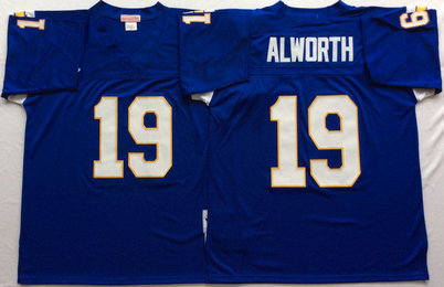 Chargers 19 Lance Alworth Blue M&N Throwback Jersey Chargers 19 Lance Alworth Blue M&N Throwback Jersey