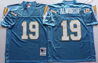 Chargers 19 Lance Alworth Light Blue M&N Throwback Jersey Chargers 19 Lance Alworth Light Blue M&N Throwback Jersey