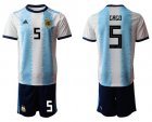 Cheap Argentina #5 Gago Home Soccer Country Jersey