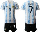 Cheap Men 2020-2021 Season National team Argentina home white 7 Soccer Jersey Cheap Men 2020-2021 Season National team Argentina home white 7 Soccer Jersey