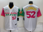 Cheap Men's San Diego Padres #52 Mike Clevinger White Number 2022 City Connect Cool Base Stitched Jersey
