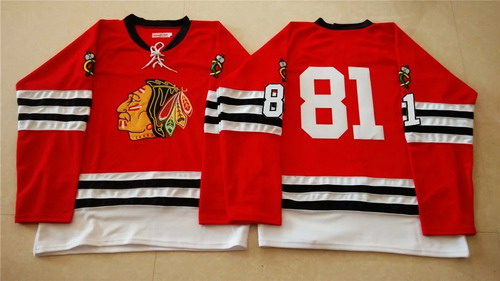 NHL Chicago Blackhawks #81 Marian Hossa 1960-61 Red Vintage Jersey NHL Chicago Blackhawks #81 Marian Hossa 1960-61 Red Vintage Jersey