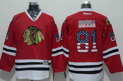 Chicago Blackhawks #81 Marian Hossa USA Flag Fashion Red Jersey Chicago Blackhawks #81 Marian Hossa USA Flag Fashion Red Jersey