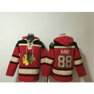 Chicago Blackhawks 88 Patrick Kane Red Lace-Up Pullover Hoodie Chicago Blackhawks 88 Patrick Kane Red Lace-Up Pullover Hoodie