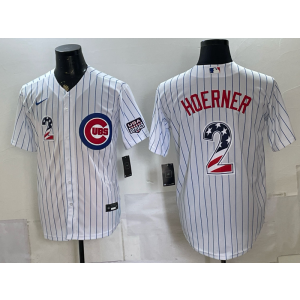 Chicago Cubs 2 Hoerner White USA 250 Fourth of July Men Jersey