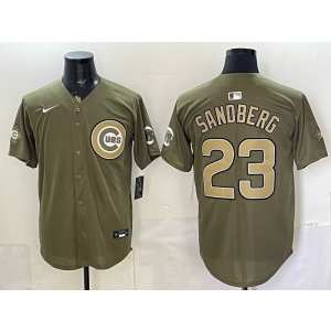 Chicago Cubs 23 Sandberg Salute to Service Cool Base Men Jersey Chicago Cubs 23 Sandberg Salute to Service Cool Base Men Jersey