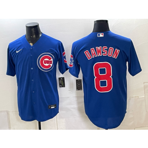 Chicago Cubs 8 Dawson Blue Men Jersey