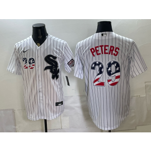 Chicago White Sox 29 Peters White USA 250 Fourth of July Men Jersey