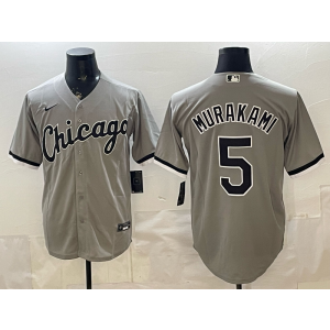 Chicago White Sox 5 Murakami Grey Cool Base Men Jersey