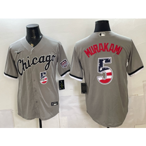 Chicago White Sox 5 Murakami Grey USA 250 Fourth of July Men Jersey Chicago White Sox 5 Murakami Grey USA 250 Fourth of July Men Jersey