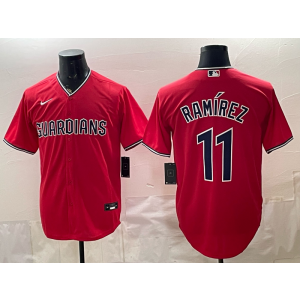 Cleveland Guardians 11 Ramirez Red Men Jersey