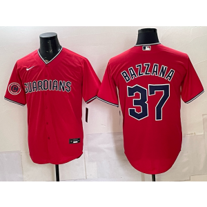 Cleveland Guardians 37 Bazzana Red Men Jersey