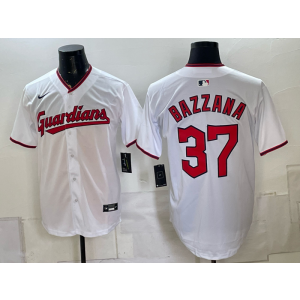 Cleveland Guardians 37 Bazzana White Men Jersey