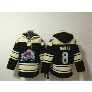 Colorado Avalanche 8 Cale Makar Black All Stitched Sweatshirt Hoodie Colorado Avalanche 8 Cale Makar Black All Stitched Sweatshirt Hoodie