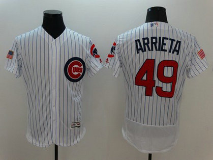 Cubs #49 Arrieta White Fashion Stars & Stripes Flexbase Jersey Cubs #49 Arrieta White Fashion Stars & Stripes Flexbase Jersey