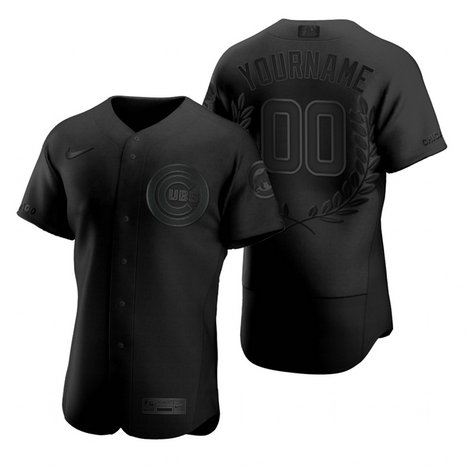 Cubs Customized Black Nike Flexbase Fashion Jersey