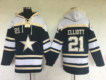 Dallas Cowboys 21 Elliott Blue New Pullover NFL Hoodie Dallas Cowboys 21 Elliott Blue New Pullover NFL Hoodie