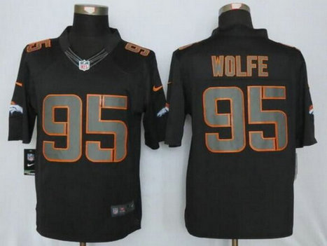Denver Broncos #95 Derek Wolfe Black Impact NFL Nike Limited Jersey
