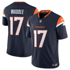 Denver Broncos 17 Jaylen Waddle Navy 2026 F.U.S.E. Vapor Limited Men Jersey