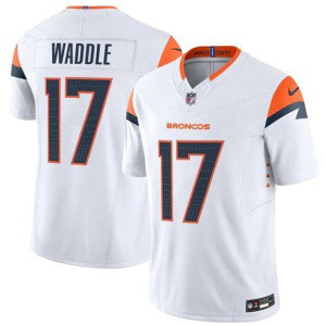 Denver Broncos 17 Jaylen Waddle White 2026 F.U.S.E. Vapor Limited Men Jersey
