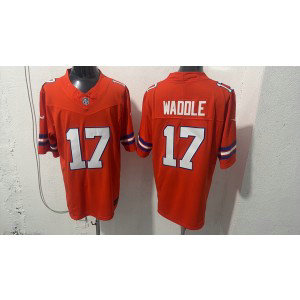 Denver Broncos 17 Waddle Orange F.U.S.E. Vapor Limited Men Jersey