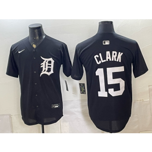 Detroit Tigers 15 Max Clark Black Men Jersey 1