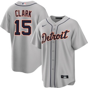 Detroit Tigers 15 Max Clark Grey Men Jersey