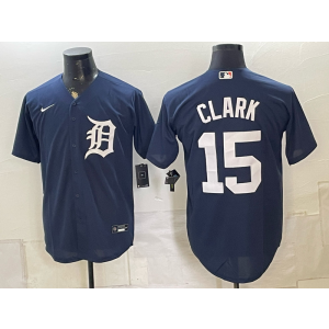 Detroit Tigers 15 Max Clark Navy Men Jersey