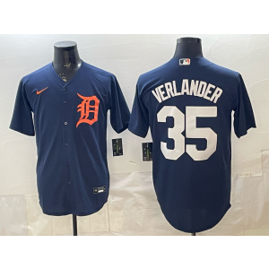 Detroit Tigers 35 Verlander Navy Cool Base Men Jersey Detroit Tigers 35 Verlander Navy Cool Base Men Jersey
