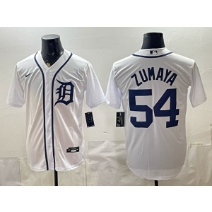 Detroit Tigers 54 Zumaya White Men Jersey